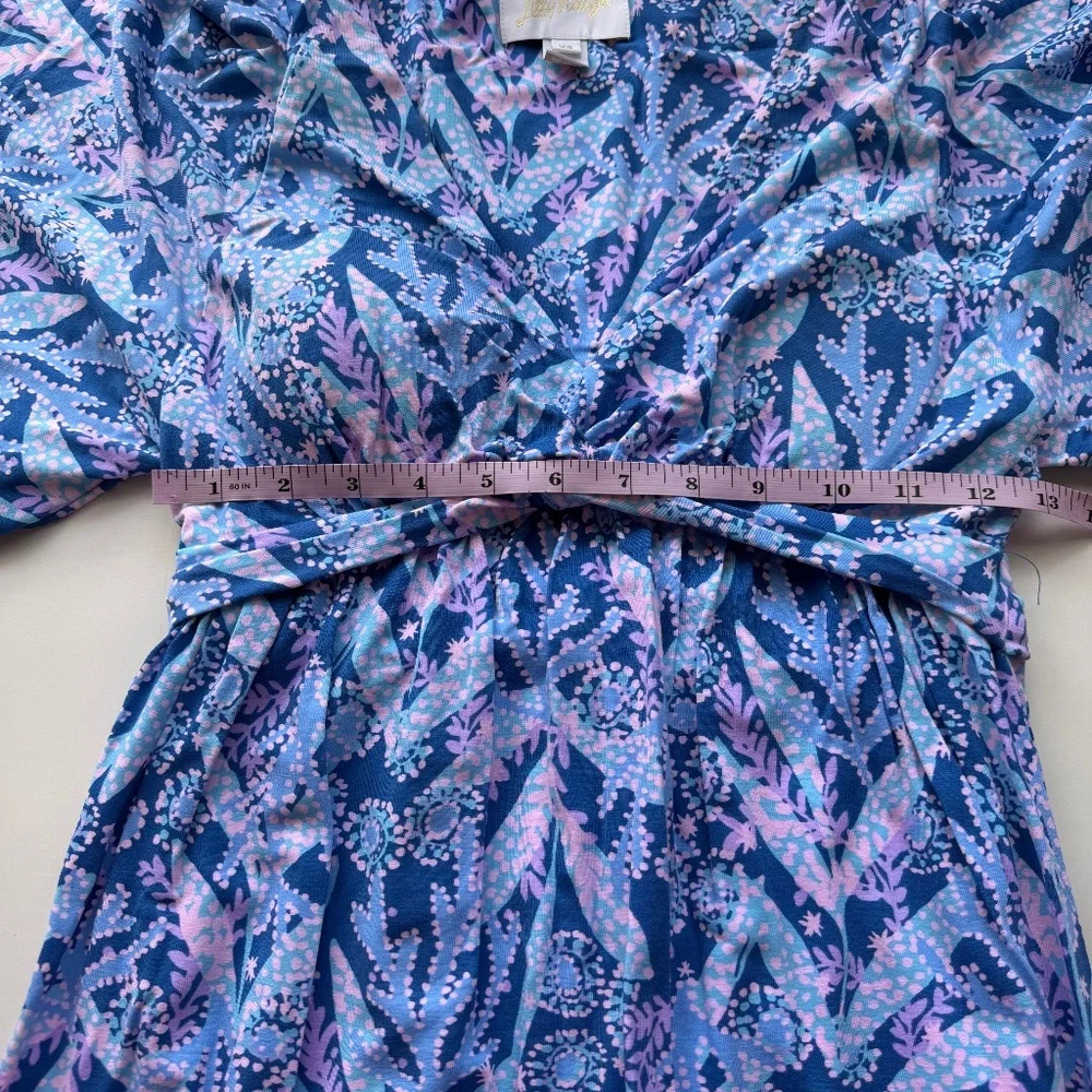 Lily Pulitzer Womens Minka Blue Floral Skirted Romper XS - Picture 9 of 10